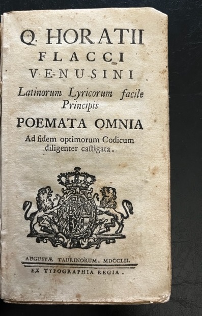 Q. Horatii Flacci Venusini Latinorum lyricorum facile principis poemata omnia ad fidem optimorum codicum diligenter castigata